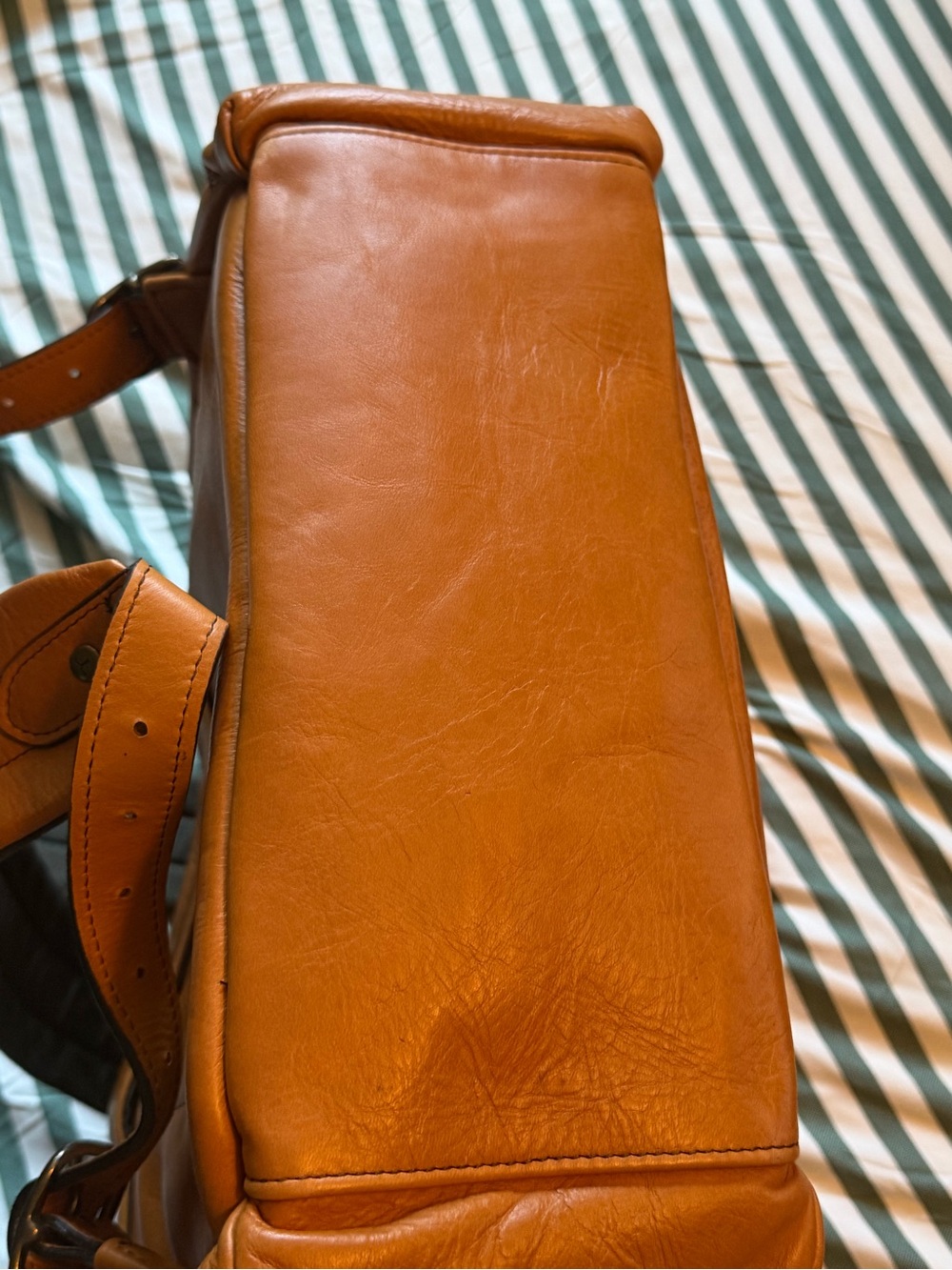 Tecovas Tan Leather Backpack - Men's Travel & Work Bag - Picture 3 of 4
